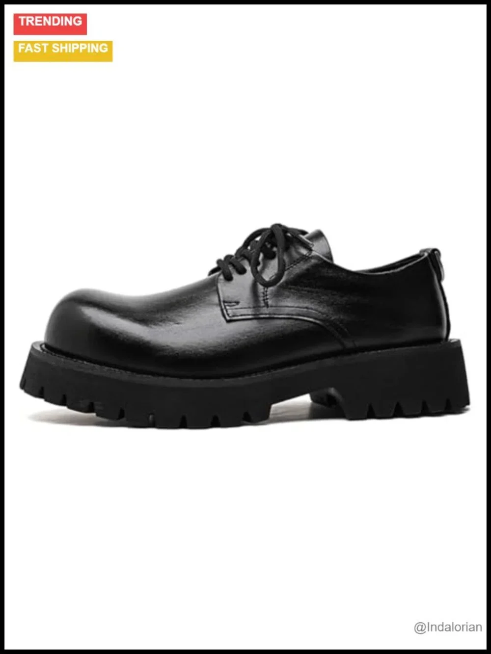 Men's Chunky Oxfords Platform Dress Shoes Upturned-Toe Formal Business Work